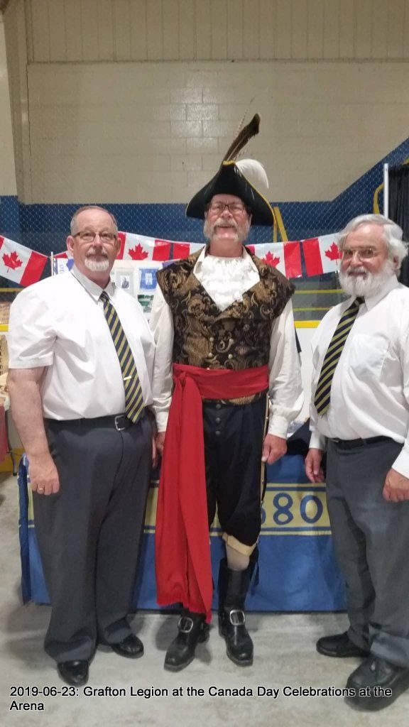 PRO John Grozelle, Town Crier Liam Cragg, Legion Member Jim Routh